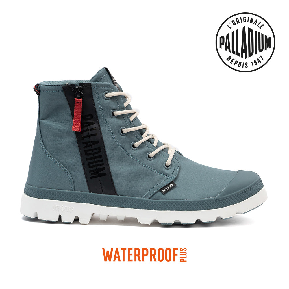 テック ページ PALLADIUM PAMPA HI SEEKR2 LT+WP+輕量再生大底橘標防水鞋(74406-417-M