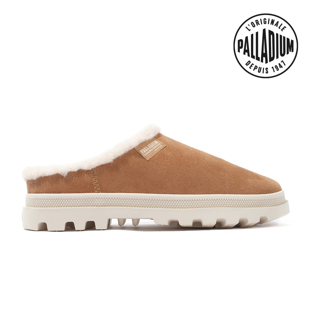 PALLADUNE MULE WARM絨毛麂皮巧克力厚底鞋(74337-252-M)